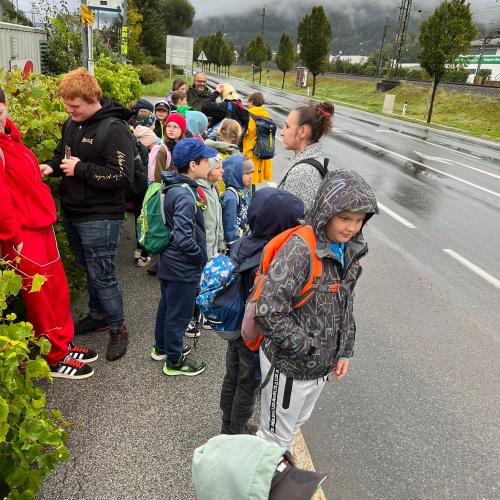 warten auf den Bus