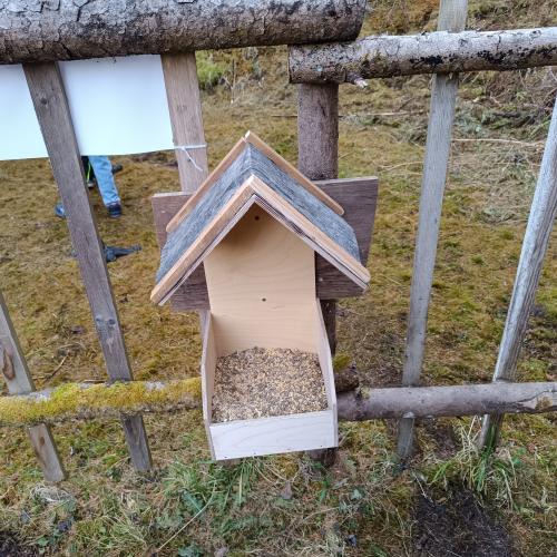 Unser gefülltes Futterhäuschen 