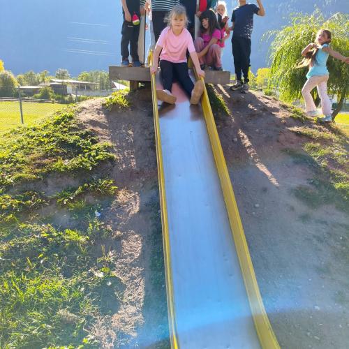 Auf der Rutsche