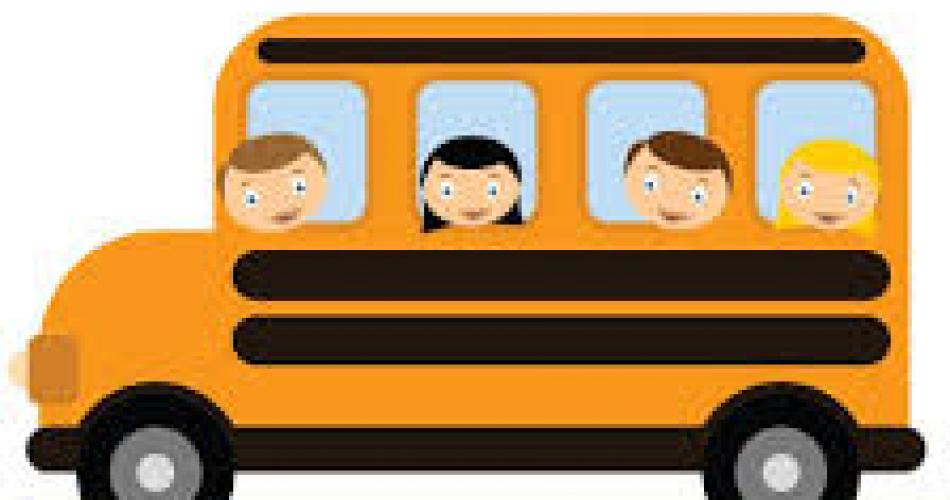 Schulbus - Cartoon mit Kindern